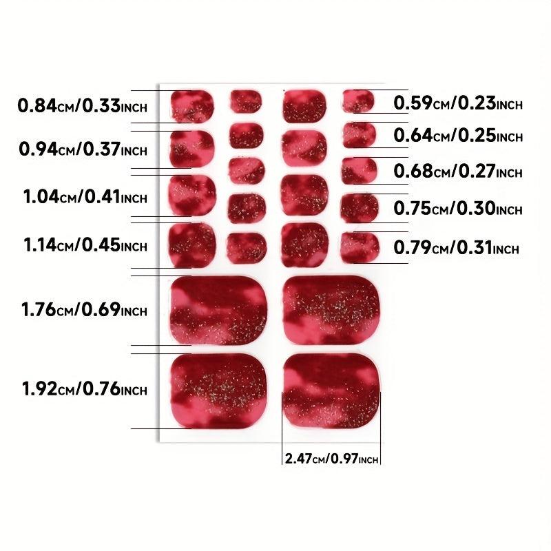 Glitter Sequins Toenail Art Polish Stickers Self Adhesive Pedicure Decals