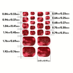 Glitter Sequins Toenail Art Polish Stickers Self Adhesive Pedicure Decals