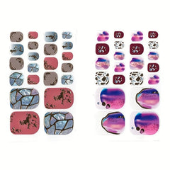 Glitter Sequins Toenail Art Polish Stickers Self Adhesive Pedicure Decals