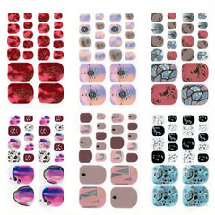 Glitter Sequins Toenail Art Polish Stickers Self Adhesive Pedicure Decals
