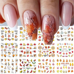Halloween Nail Water Transfer Stickers Pumpkin Skull Ghost Nail Art Decals