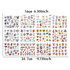 Halloween Nail Water Transfer Stickers Pumpkin Skull Ghost Nail Art Decals