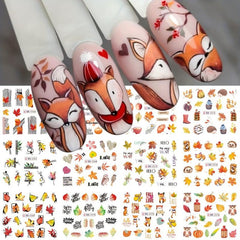 Halloween Nail Water Transfer Stickers Pumpkin Skull Ghost Nail Art Decals