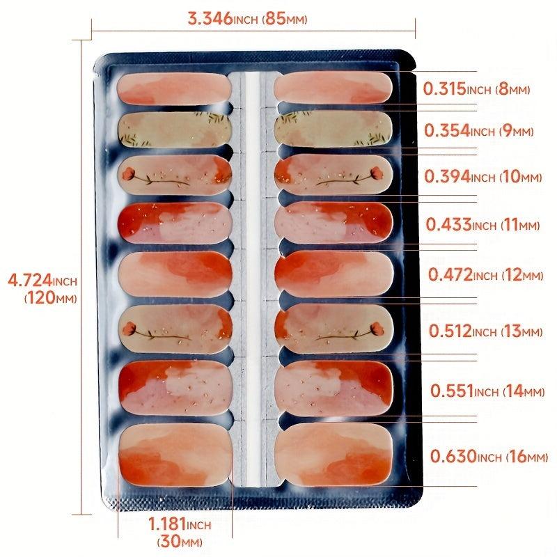 Glitter Nail Polish Stickers Self-Adhesive Nail Art Decals