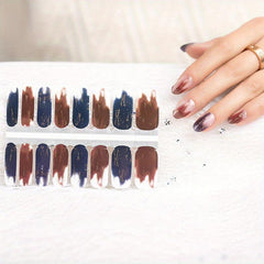 Glitter Nail Polish Stickers Self-Adhesive Nail Art Decals