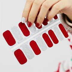 Glitter Nail Polish Stickers Self-Adhesive Nail Art Decals