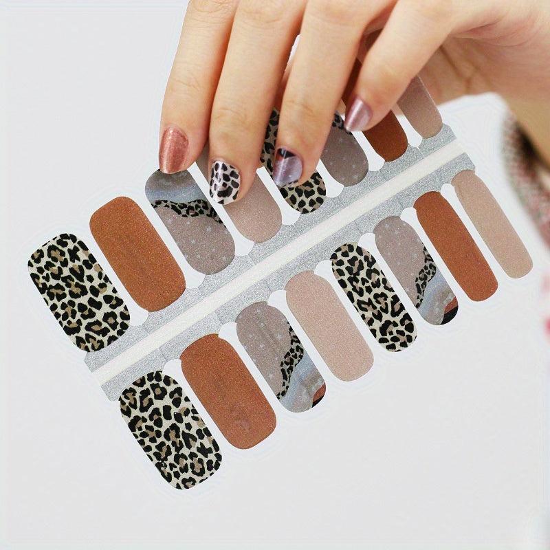 Glitter Nail Polish Stickers Self-Adhesive Nail Art Decals