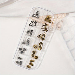 Halloween Nail Art Charm Kit Gothic Skull Spider Bat Nail Art Accessories