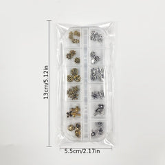 Halloween Nail Art Charm Kit Gothic Skull Spider Bat Nail Art Accessories