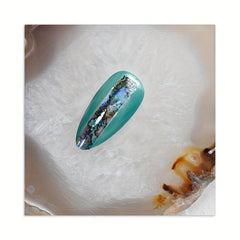 6pcs Gradient Marble Nail Art Stickers Holographic Decals