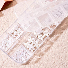 Flowers Nail Art Decorations Floral Pearl Beads Resin Nail Glitter