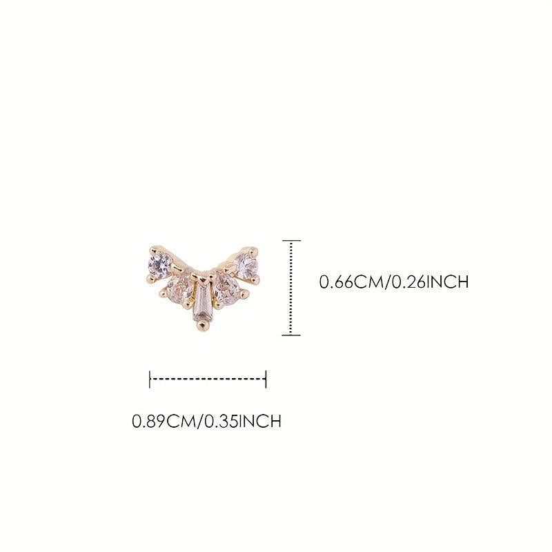3D Crown Nail Charms Alloy Decorations Kit for Acrylic Nails