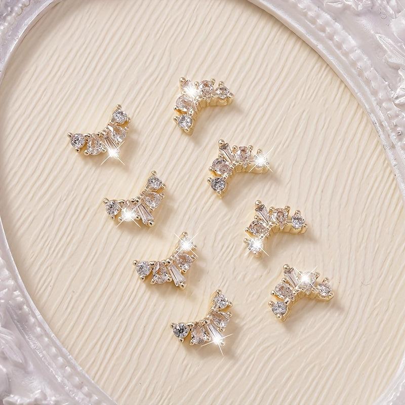 3D Crown Nail Charms Alloy Decorations Kit for Acrylic Nails