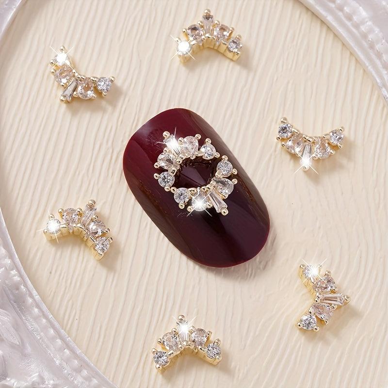 3D Crown Nail Charms Alloy Decorations Kit for Acrylic Nails