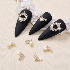 3D Crown Nail Charms Alloy Decorations Kit for Acrylic Nails