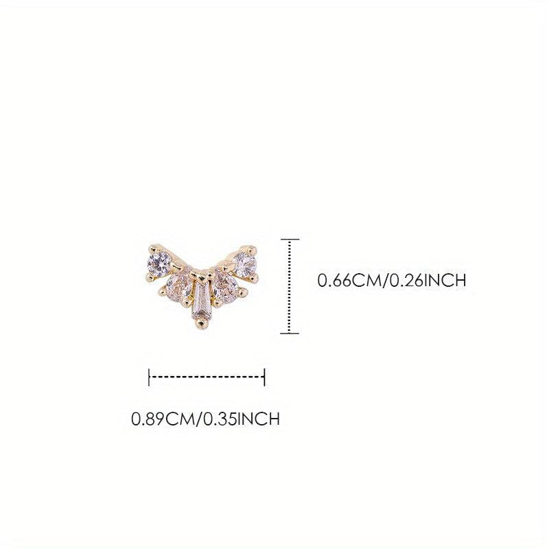 3D Crown Nail Charms Alloy Decorations Kit for Acrylic Nails