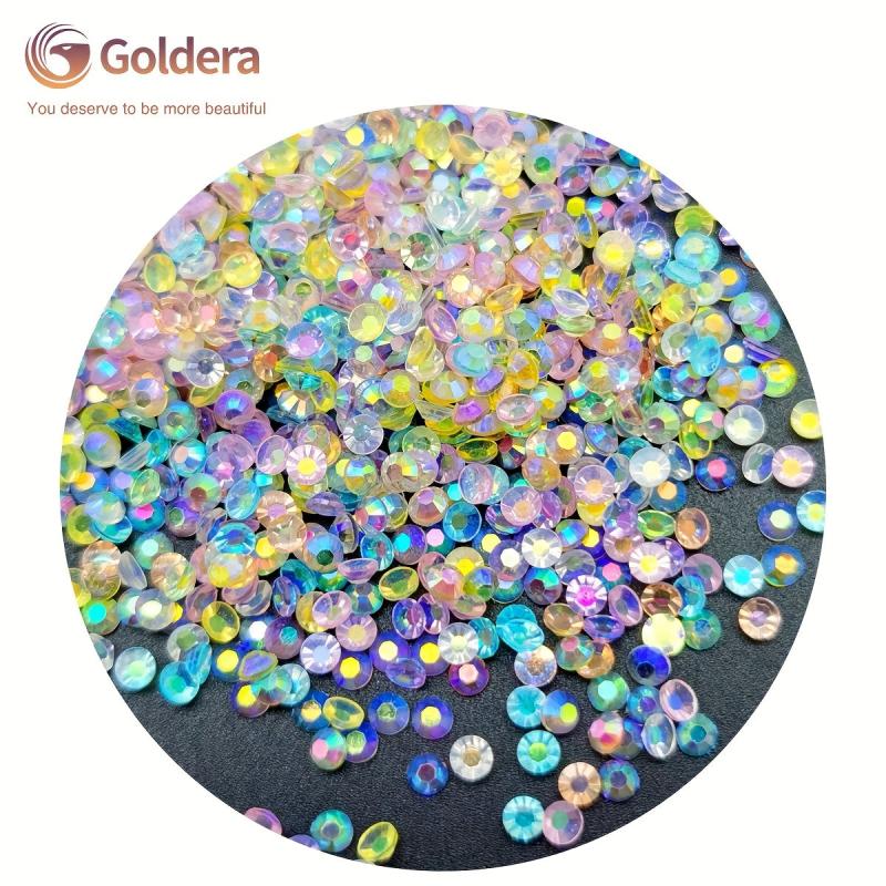 1500Pcs Pixie Nail Crystals Rhinestones 3mm Glass Dust Nail Jewels