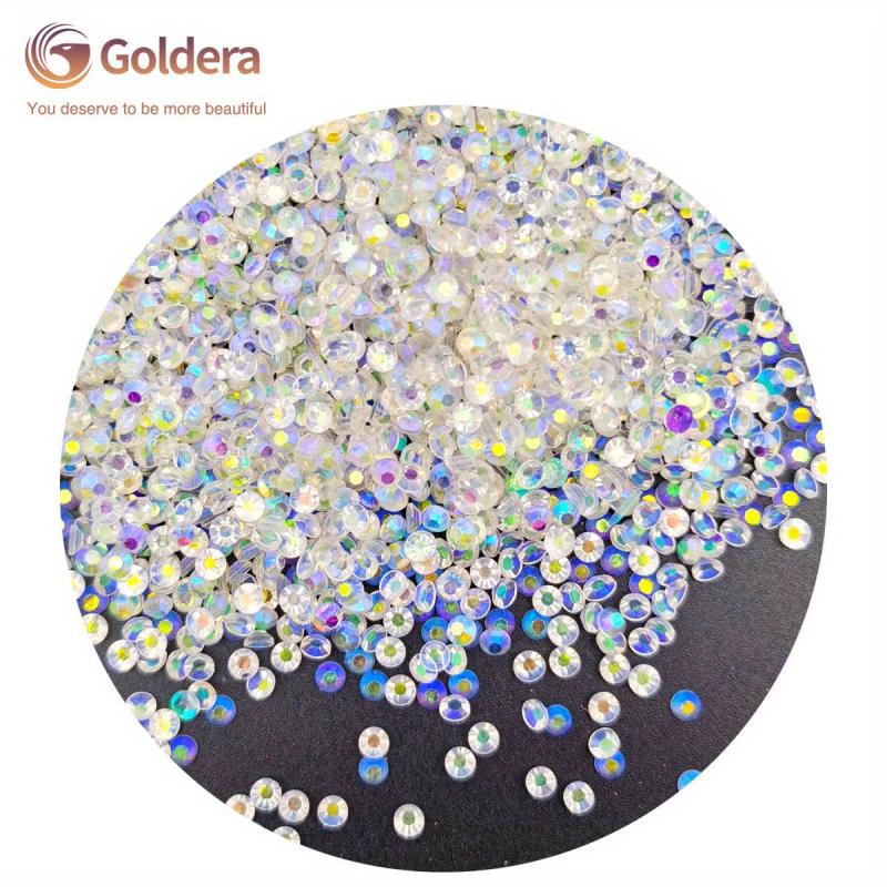 1500Pcs Pixie Nail Crystals Rhinestones 3mm Glass Dust Nail Jewels