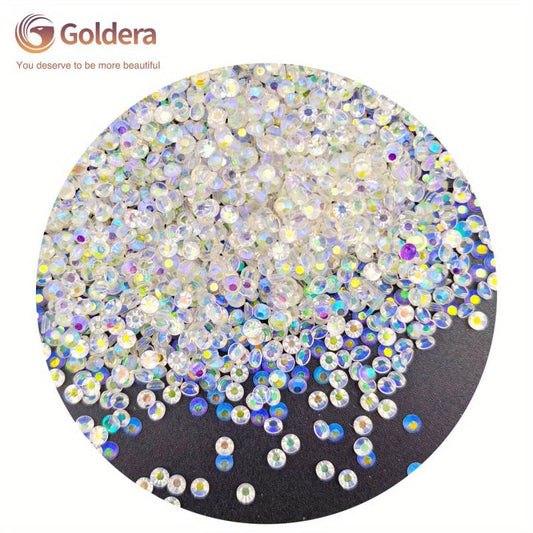1500Pcs Pixie Nail Crystals Rhinestones 3mm Glass Dust Nail Jewels