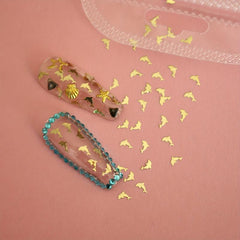 Golden Dolphin Nail Charms 3D Metal Slices for Nail Art & DIY