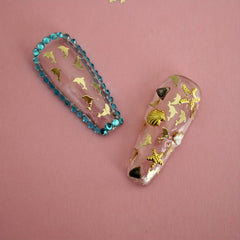 Golden Dolphin Nail Charms 3D Metal Slices for Nail Art & DIY