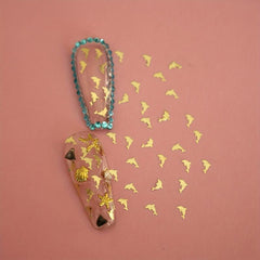Golden Dolphin Nail Charms 3D Metal Slices for Nail Art & DIY