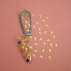 Golden Dolphin Nail Charms 3D Metal Slices for Nail Art & DIY