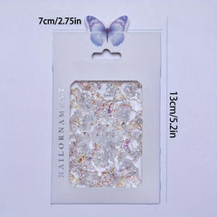 100pcs Butterfly Nail Art Studs Rhinestones Crystals Sequins for DIY Decoration