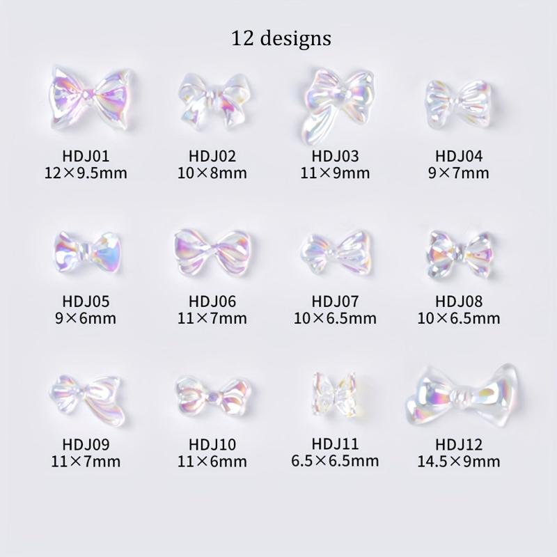 100pcs Butterfly Nail Art Studs Rhinestones Crystals Sequins for DIY Decoration