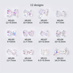 100pcs Butterfly Nail Art Studs Rhinestones Crystals Sequins for DIY Decoration