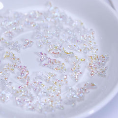100pcs Butterfly Nail Art Studs Rhinestones Crystals Sequins for DIY Decoration