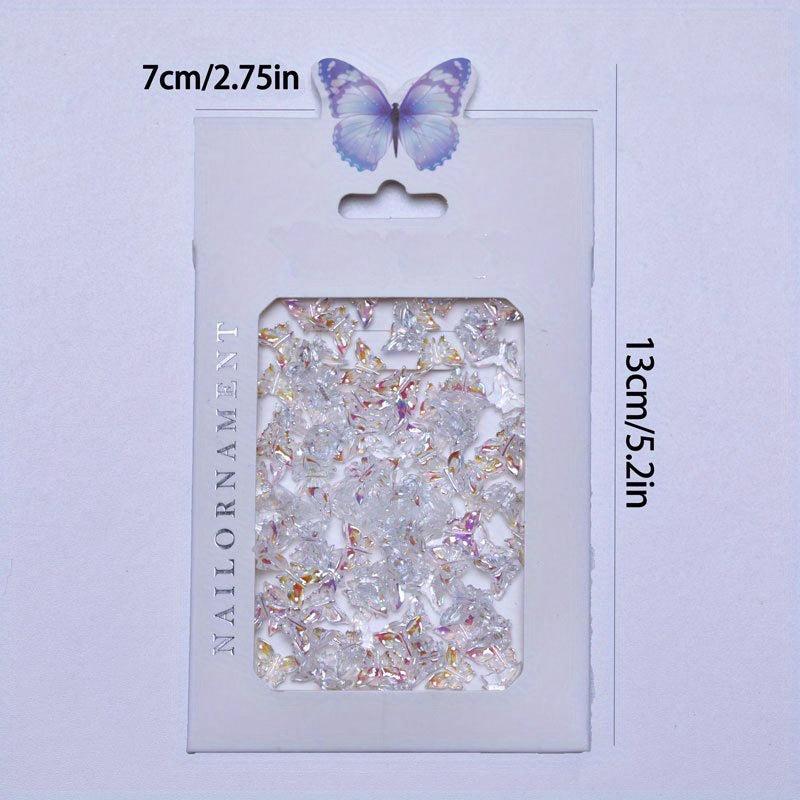 100pcs Butterfly Nail Art Studs Rhinestones Crystals Sequins for DIY Decoration