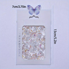 100pcs Butterfly Nail Art Studs Rhinestones Crystals Sequins for DIY Decoration