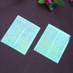 6pcs Nail Vinyl Stencils Nail Stickers Tips Decals Set