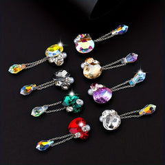 4pcs Angel Tear Nail Art Charms Glass Rhinestones Pearls 3D Pendant