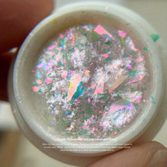 Aurora Flake Nail Glitter Sequins Nail Sticker Fluorescent Holographic DIY