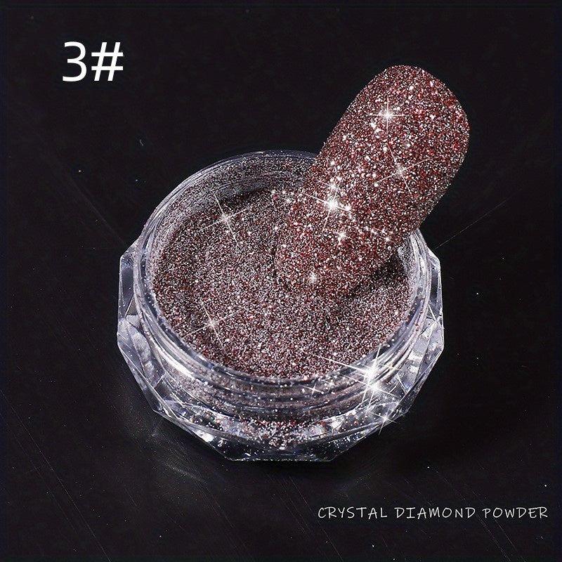 Diamond Nail Kit Powder Laser Silver Glitter Dust Holographic Bright Decorations