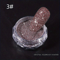Diamond Nail Kit Powder Laser Silver Glitter Dust Holographic Bright Decorations