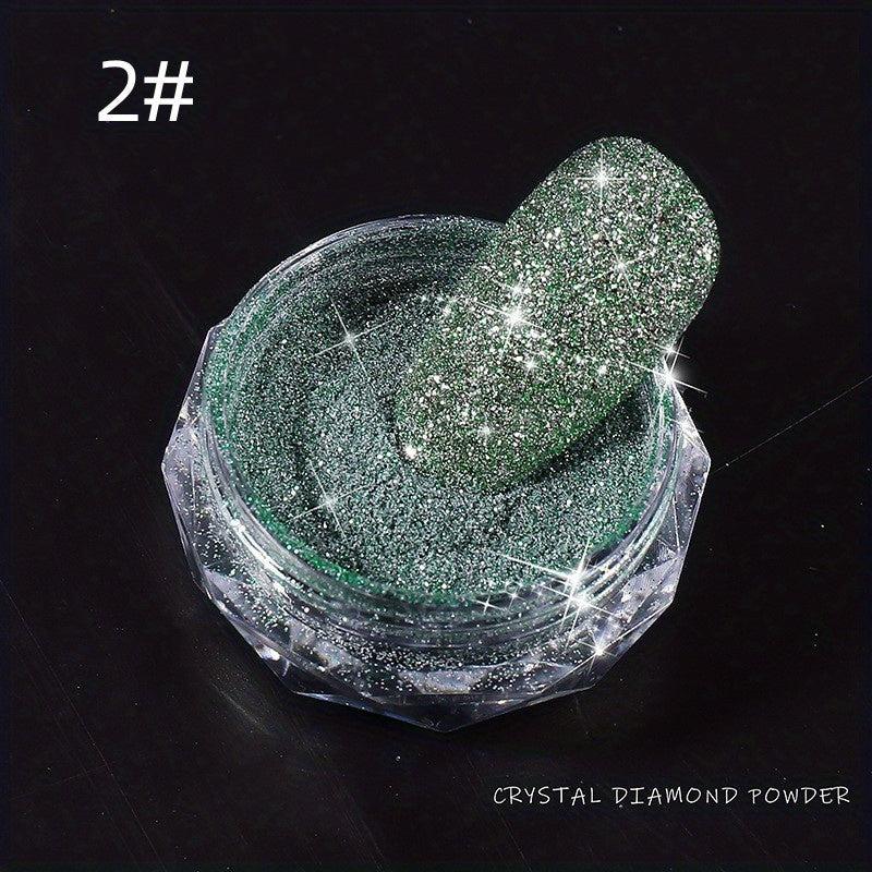 Diamond Nail Kit Powder Laser Silver Glitter Dust Holographic Bright Decorations