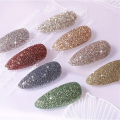 Diamond Nail Kit Powder Laser Silver Glitter Dust Holographic Bright Decorations