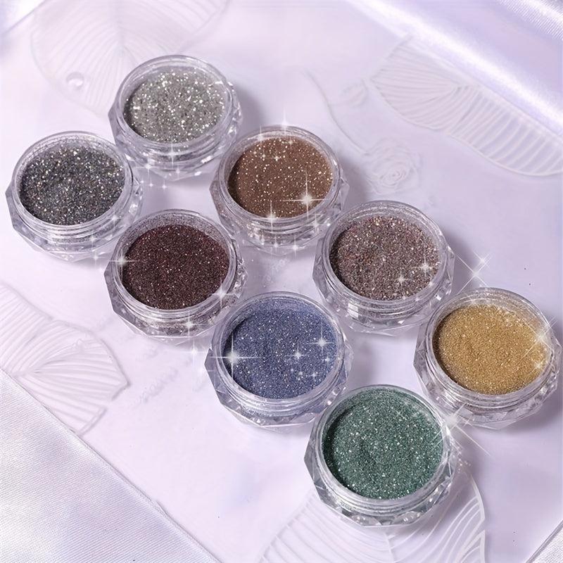 Diamond Nail Kit Powder Laser Silver Glitter Dust Holographic Bright Decorations