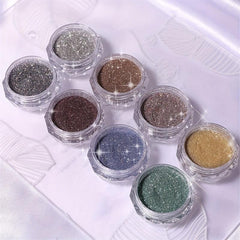 Diamond Nail Kit Powder Laser Silver Glitter Dust Holographic Bright Decorations