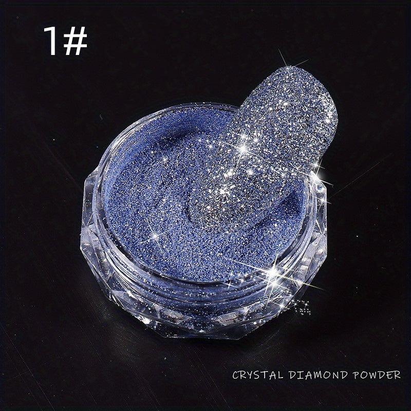 Diamond Nail Kit Powder Laser Silver Glitter Dust Holographic Bright Decorations