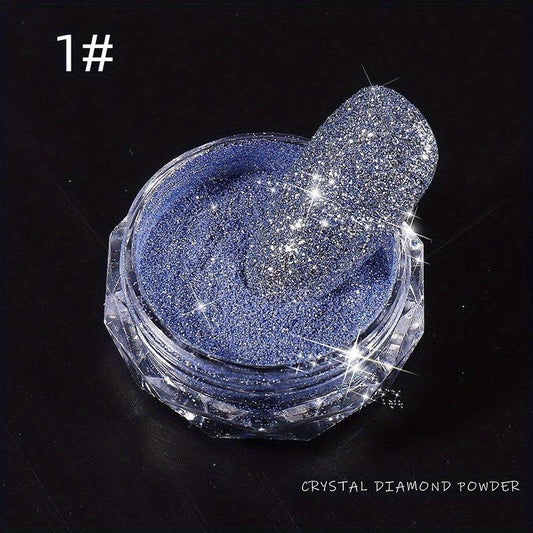Diamond Nail Kit Powder Laser Silver Glitter Dust Holographic Bright Decorations