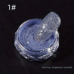Diamond Nail Kit Powder Laser Silver Glitter Dust Holographic Bright Decorations