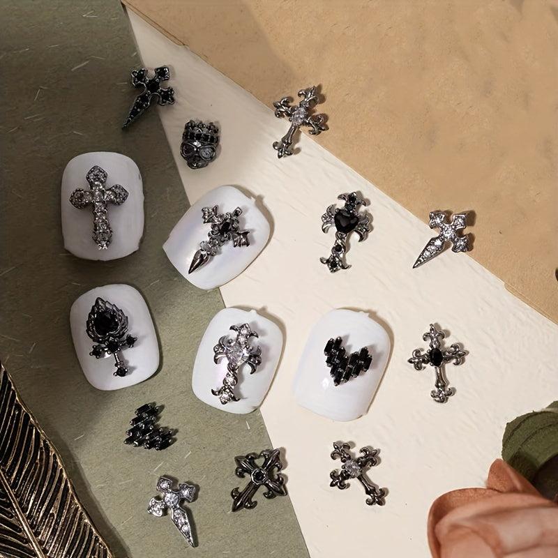 Vintage Cross Nail Charms for DIY Art Nails - Creativity in Every Design