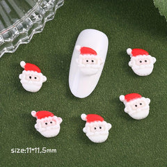 20pcs Christmas Cartoon Nail Art Charms Bell Snowflake Elk Snowman Santa Claus