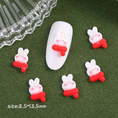 20pcs Christmas Cartoon Nail Art Charms Bell Snowflake Elk Snowman Santa Claus
