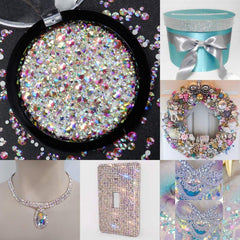 Crystal Flatback Rhinestones for Nails Crafts AB Crystals 3D Nail Art
