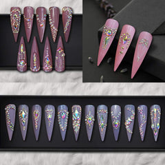 Crystal Flatback Rhinestones for Nails Crafts AB Crystals 3D Nail Art